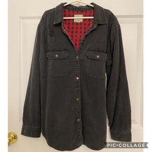 American Eagle Buffalo Plaid Utility Shirt